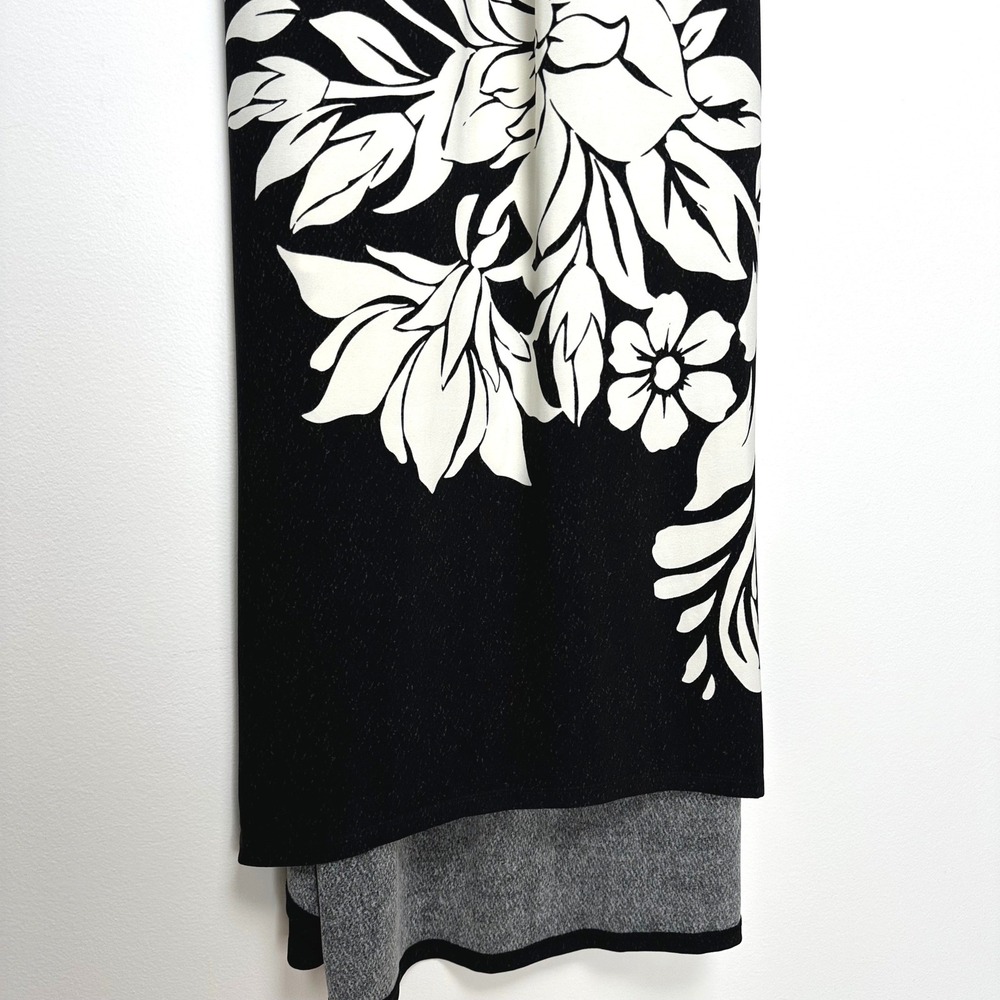 Tommy Bahama Midnight Sea Halter Maxi Dress Black White Floral Resort L NEW - Picture 6 of 12